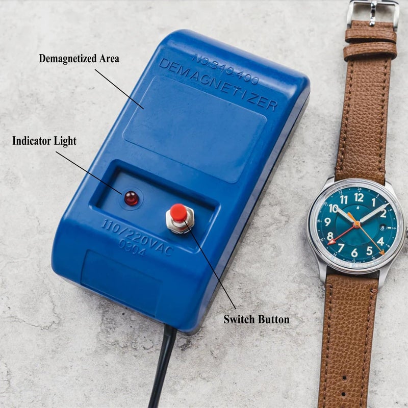 TICFROG Store Watch Demagnetizer, Professional Mechanical Wristwatch Repair Degaussing Demagnetizer Tool with Compass, Watch Cleaning Cloth and EN Instructions, Gifts for Men Women - Image 4